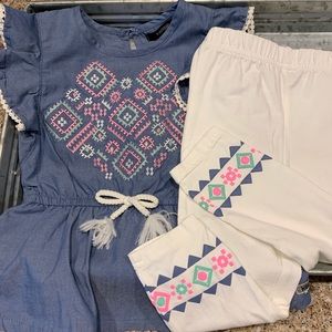 2T chambray shirt and matching pants